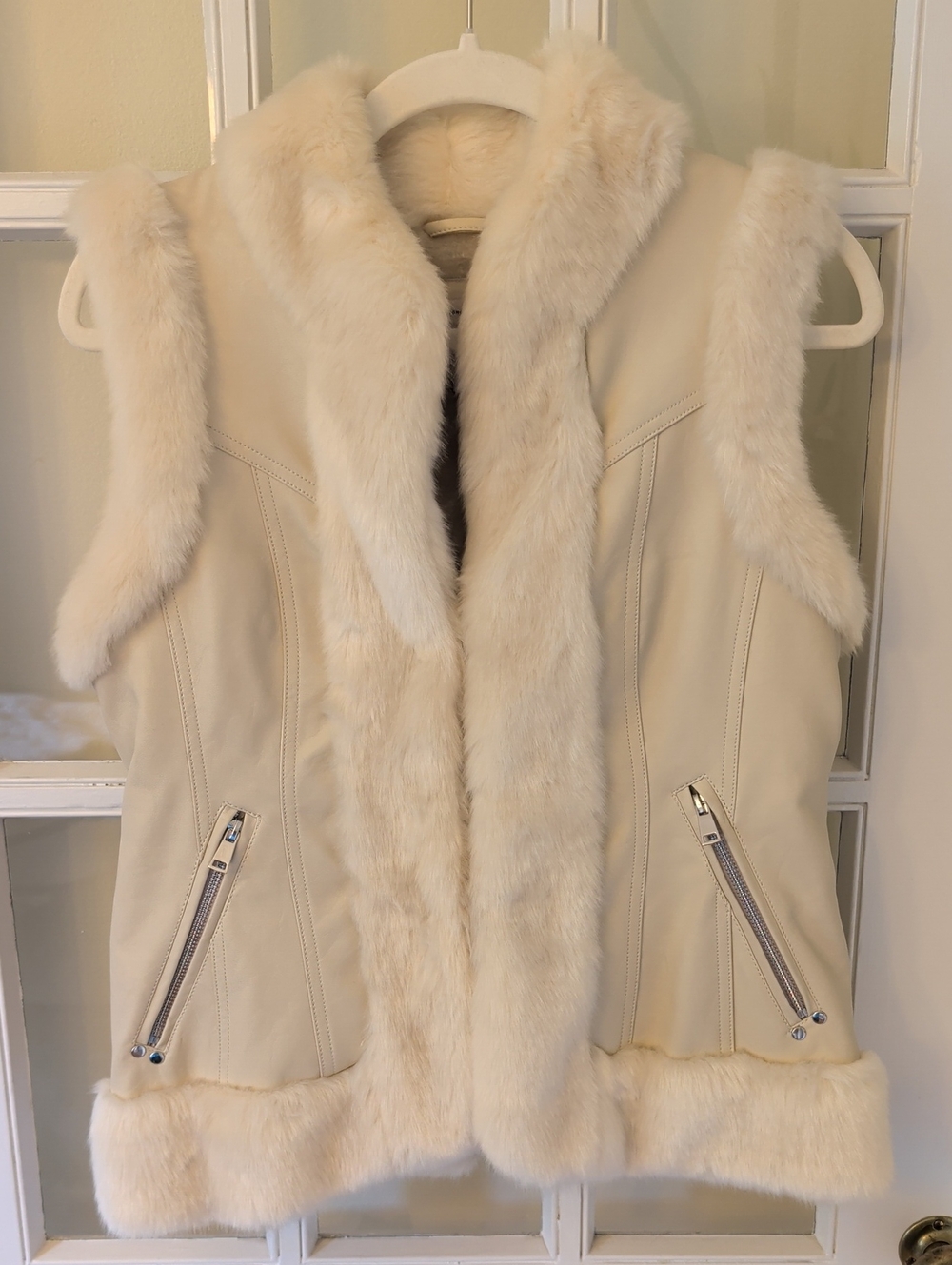 River Island Faux Fur Leather Vest
